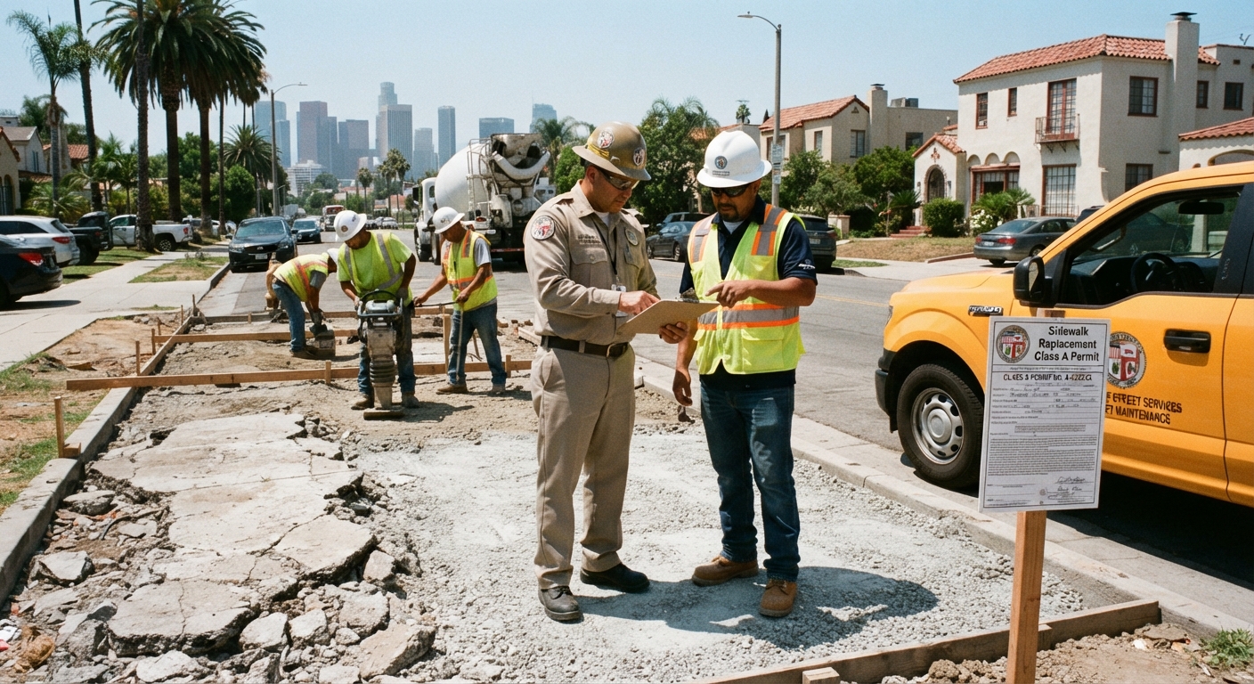 Sidewalk Replacement Class A Permit Los Angeles