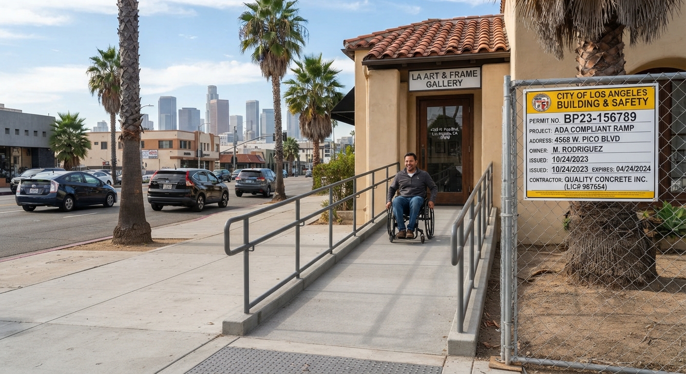 ADA Ramp Construction Permit Los Angeles