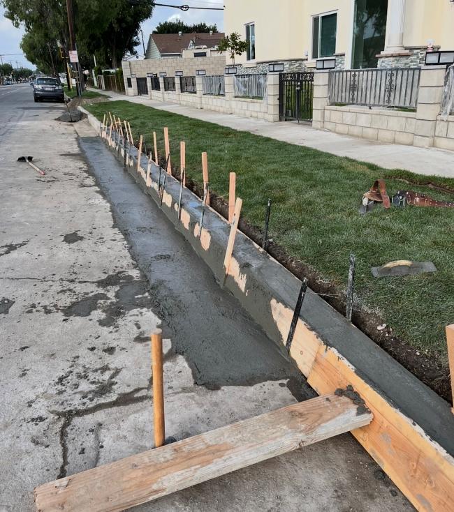Code Enforcement Violation S-410-2 in Los Angeles curb and gutter