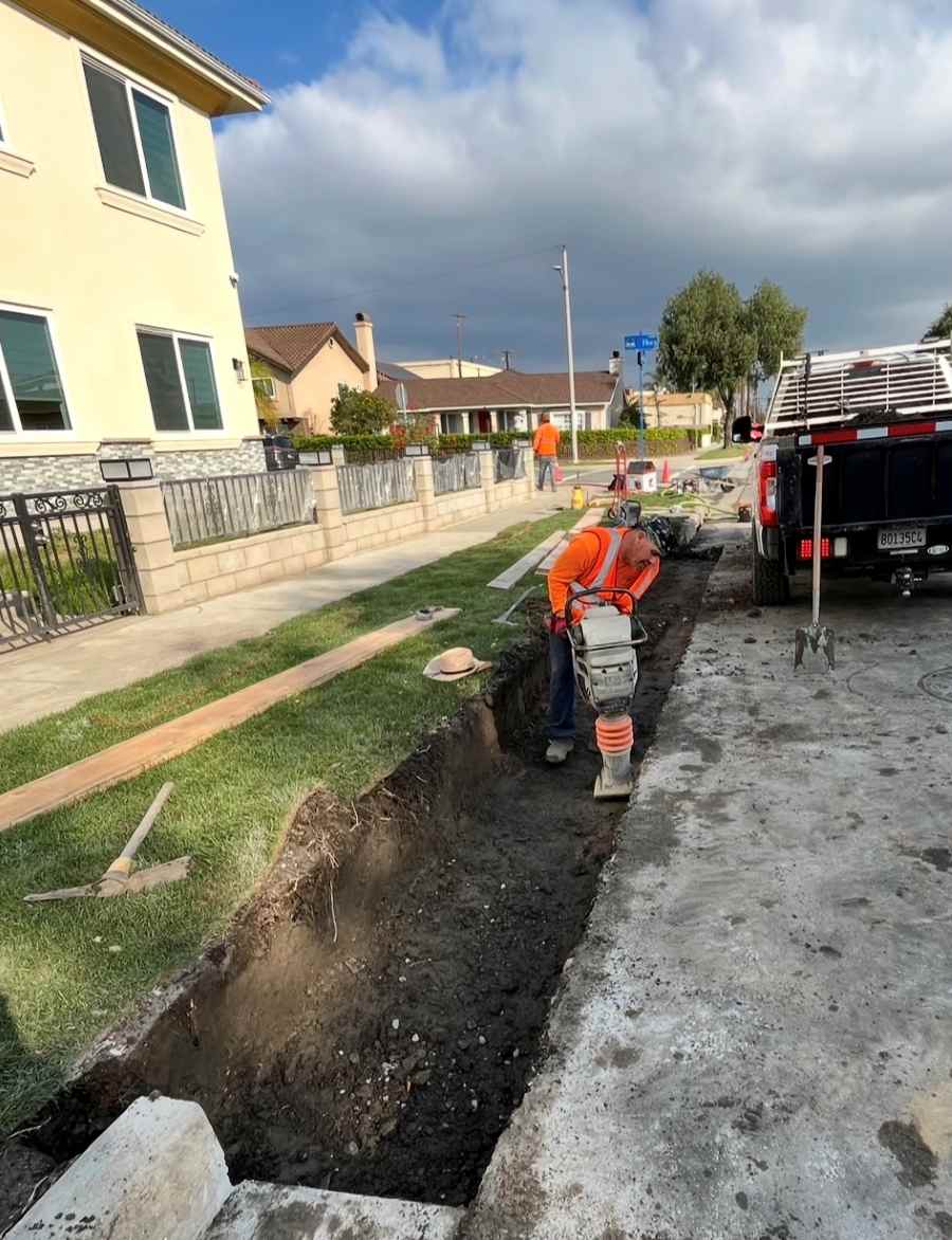 a permit expeditor curb and gutter
